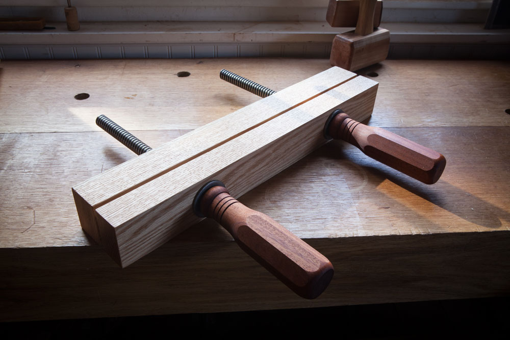 A Prototype Double Vise Lost, Wooden Threaded Rod Vise