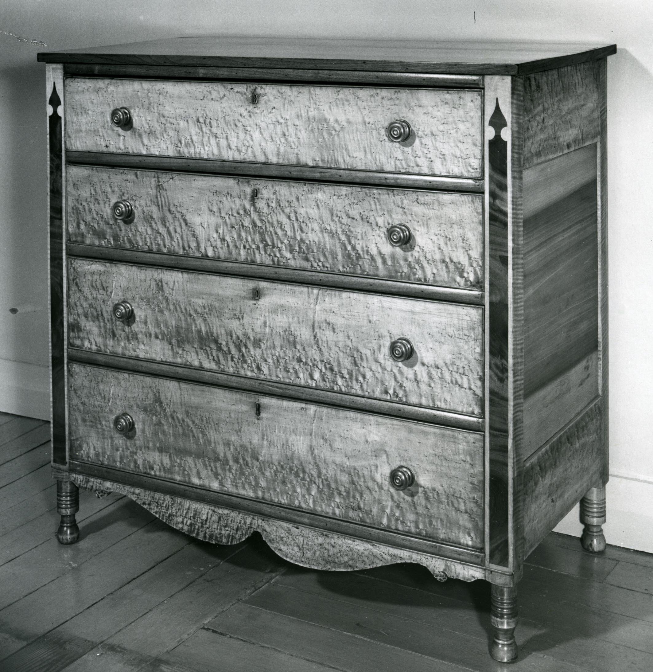 Chest by Allen Gawthrop, maple and cherry with mahogany trim.