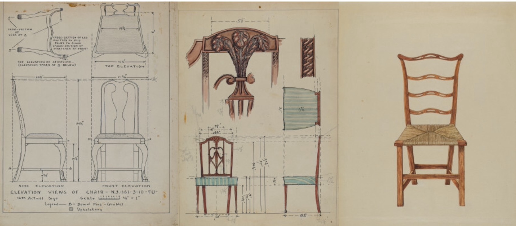 How a chair might be documented.