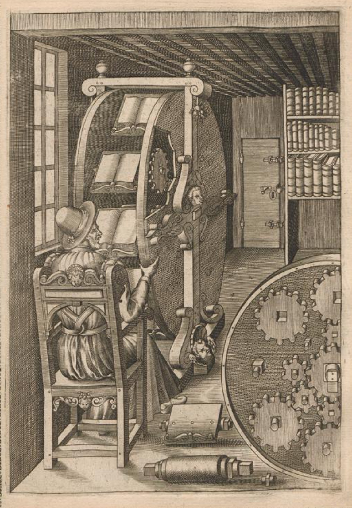 Agostino Ramelli's 16th-century book wheel