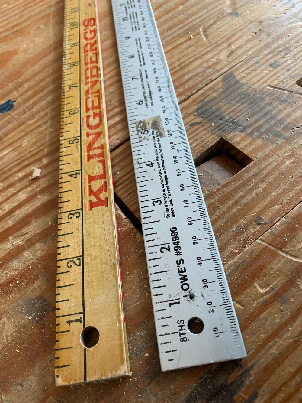 Vintage Coil-Up Metal Yard Stick Ruler (double rare)