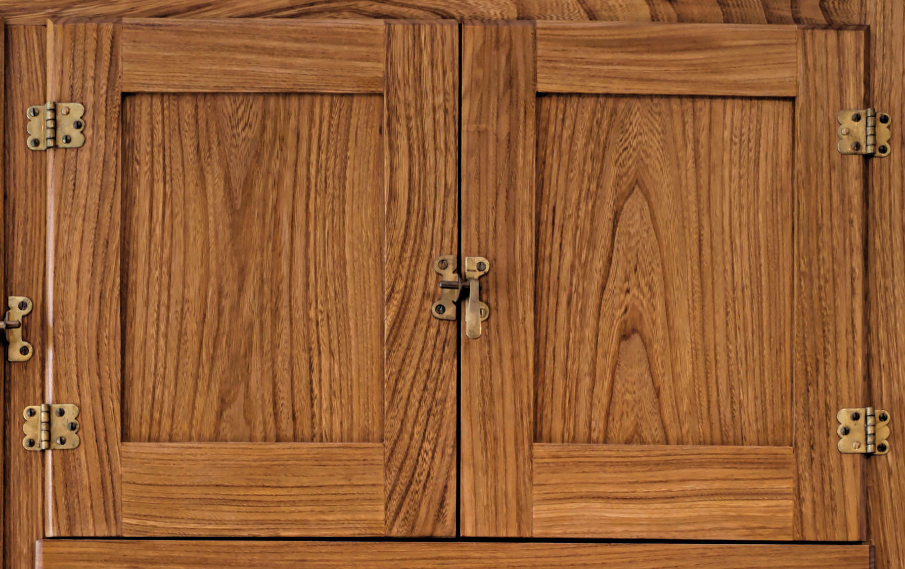 half-inset doors on a reproduction Hoosier cabinet