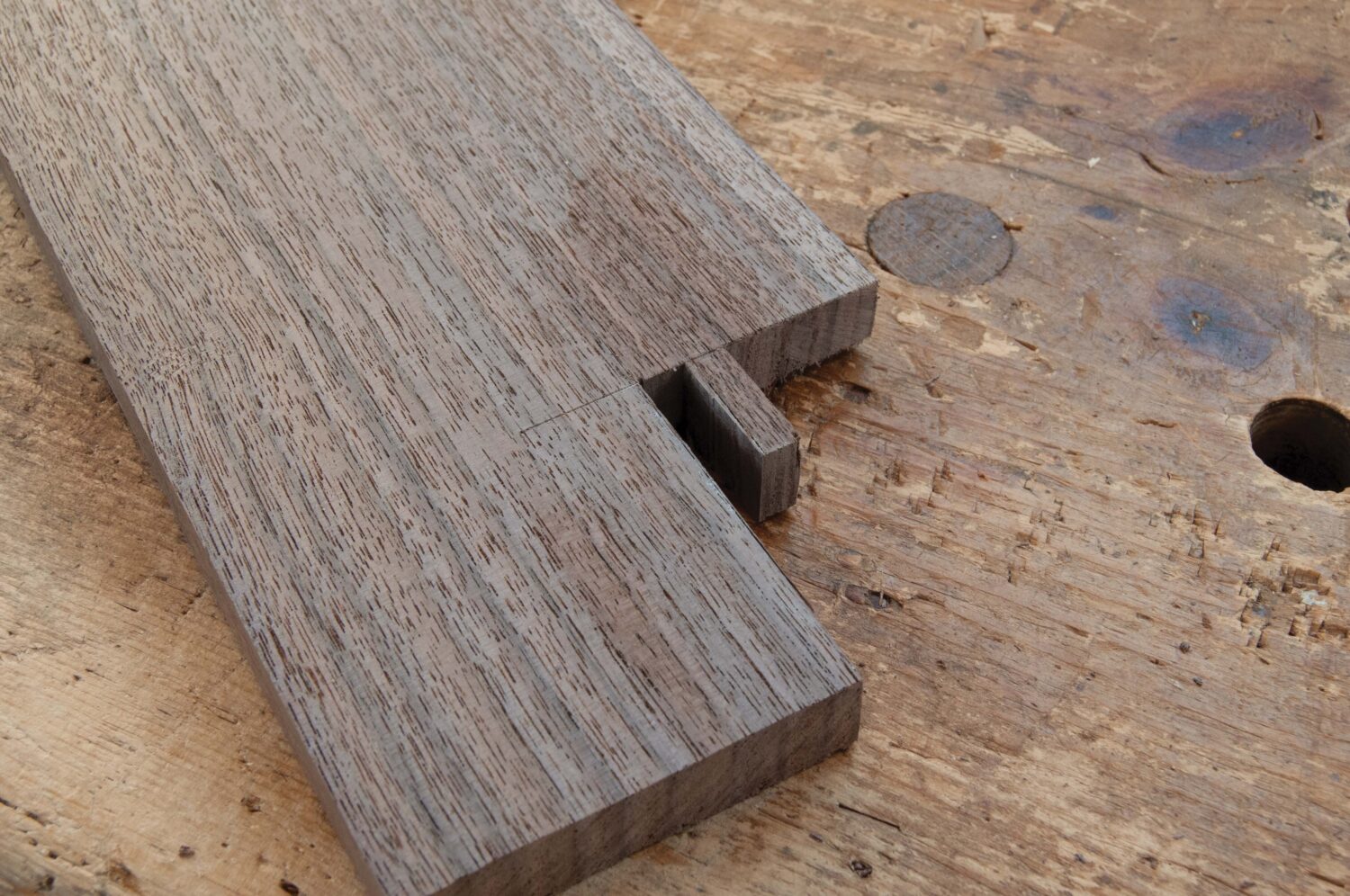 finished lipped tenon joint