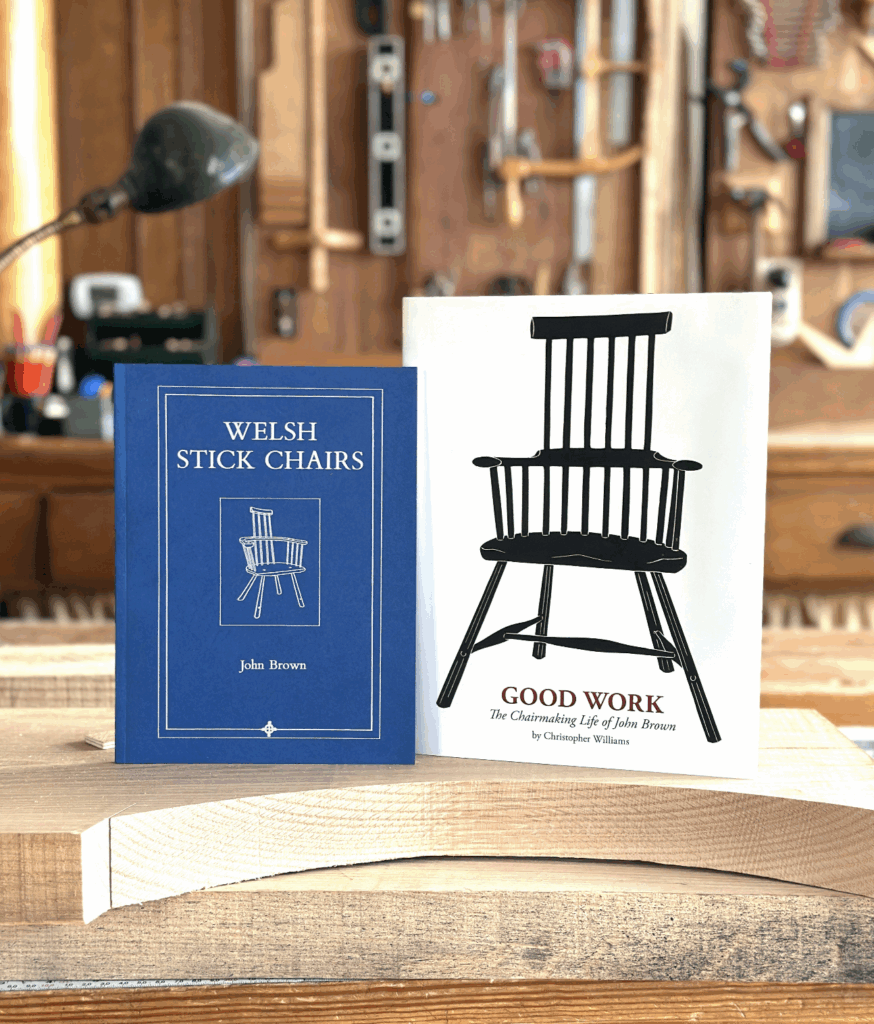Covers of two books about Welsh stick chairs: Welsh Stick Chairs and Good Work